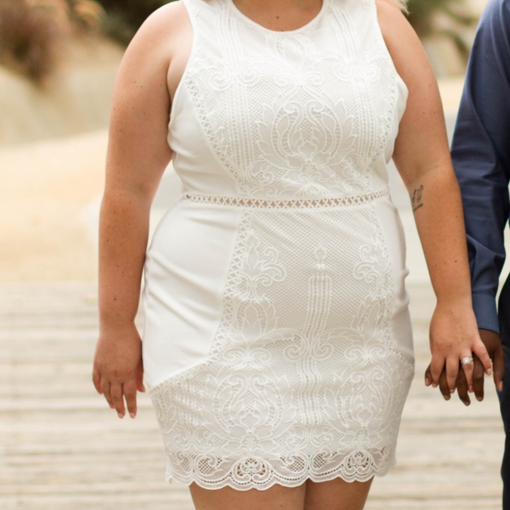White mini dress